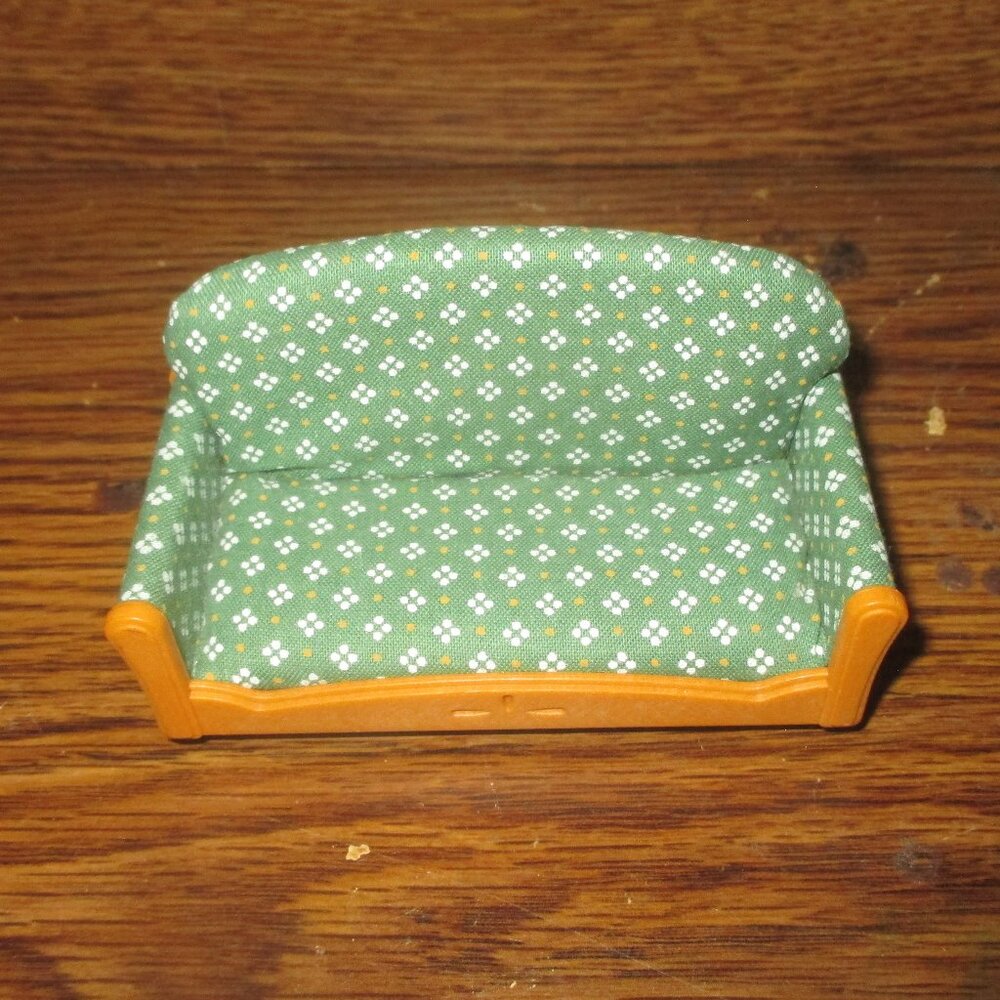 Calico Critters Sylvanian Families Luxury Green Couch Living Room Furniture